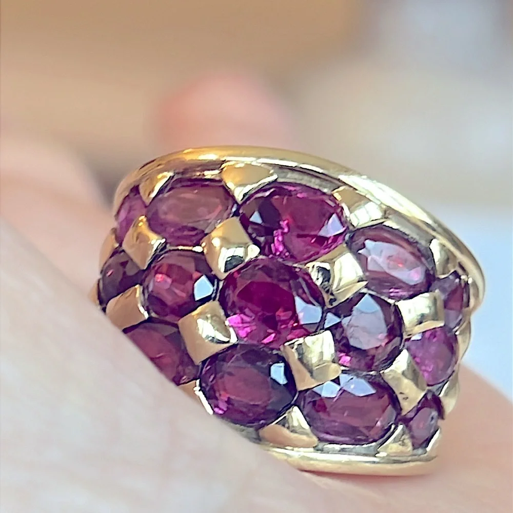 18k gold l Sapphire snd ruby band - Picture 11 of 11